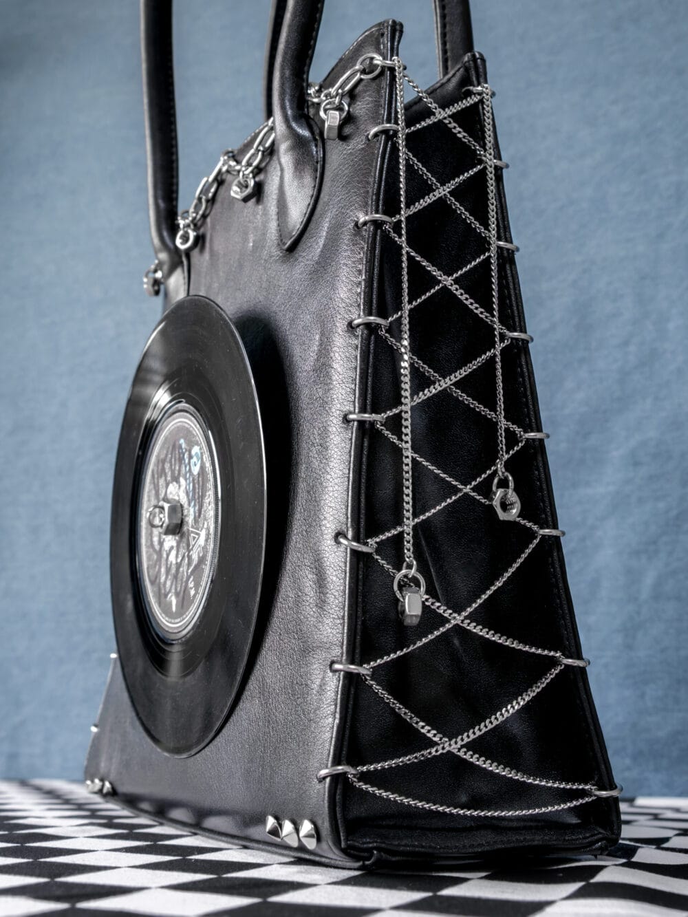 Chain Corset Leather Record Bag