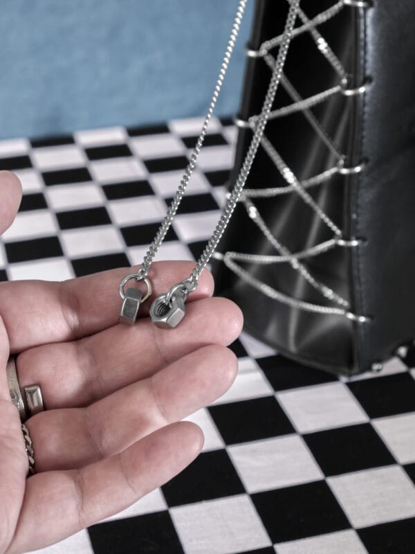 Chain Corset Leather Record Bag