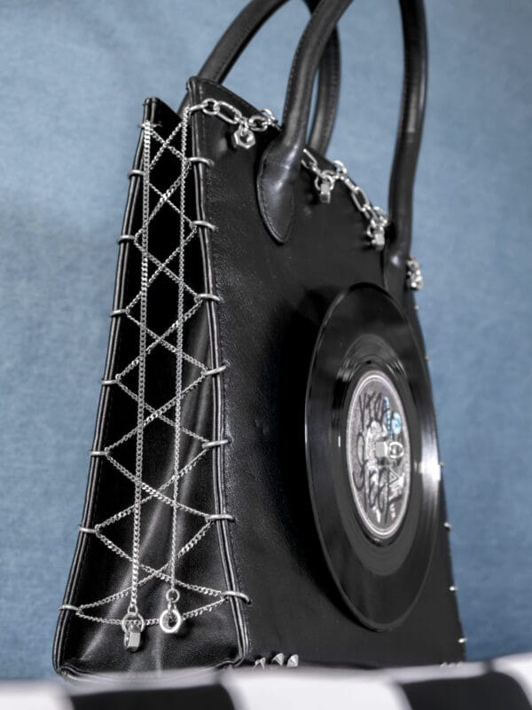 Chain Corset Leather Record Bag