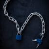 Blue Padlock Ultra Thick Chain