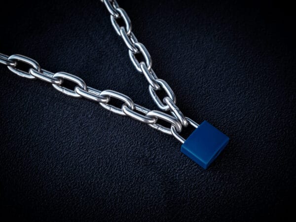 Blue Padlock Ultra Thick Chain