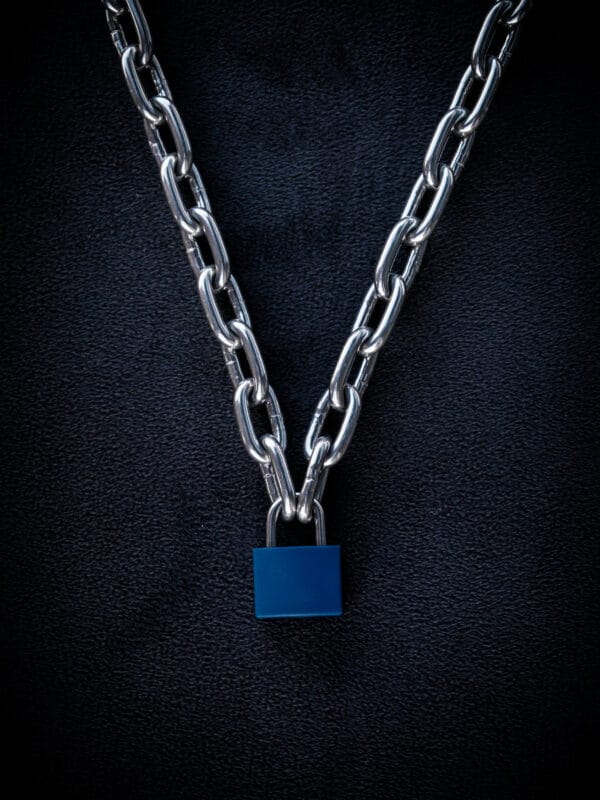 Blue Padlock Ultra Thick Chain