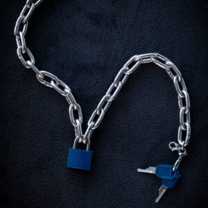 Blue Padlock Ultra Thick Chain
