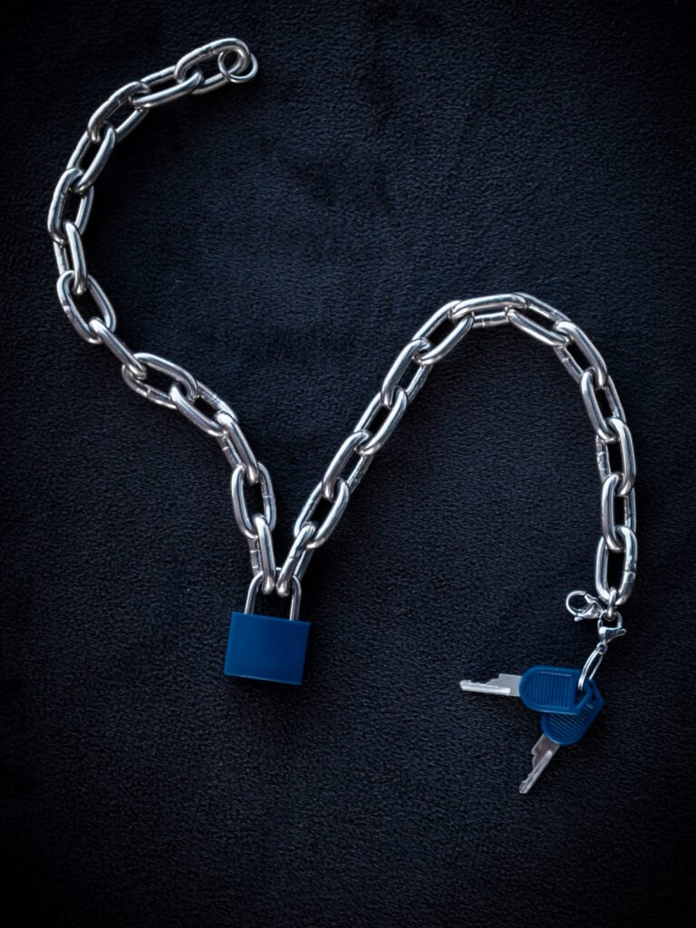 Blue Padlock Ultra Thick Chain