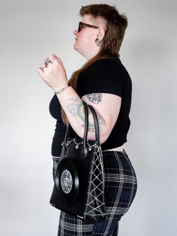 Chain Corset Leather Record Bag