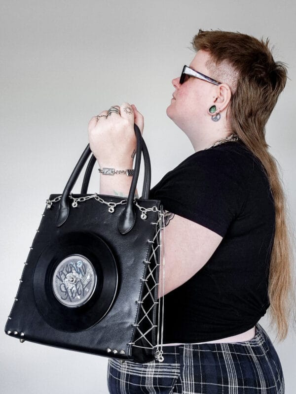 Chain Corset Leather Record Bag