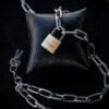 Brass Padlock Double Thick Chain