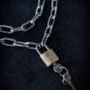 Brass Padlock Double Thick Chain