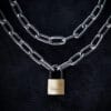 Brass Padlock Double Thick Chain