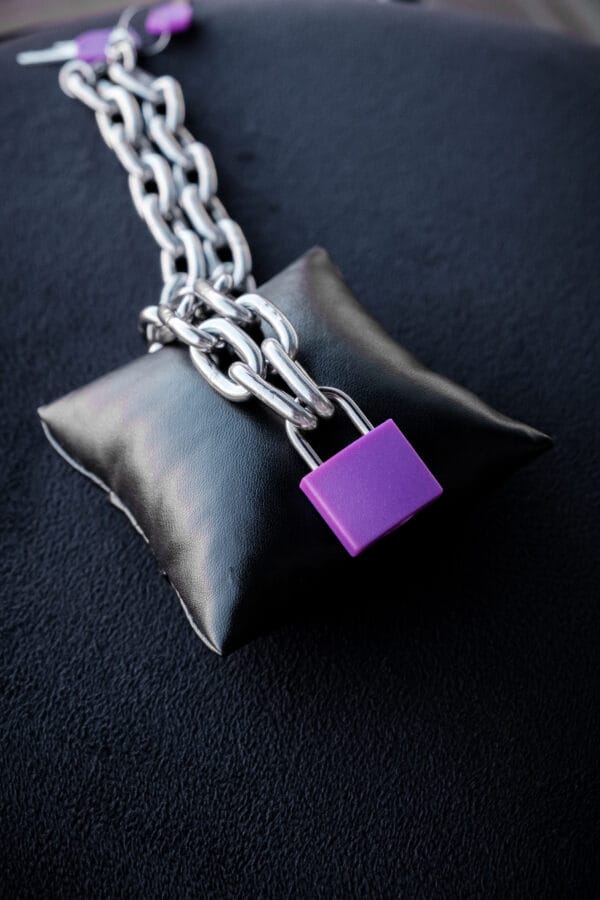 Purple Padlock Ultra Thick Chain