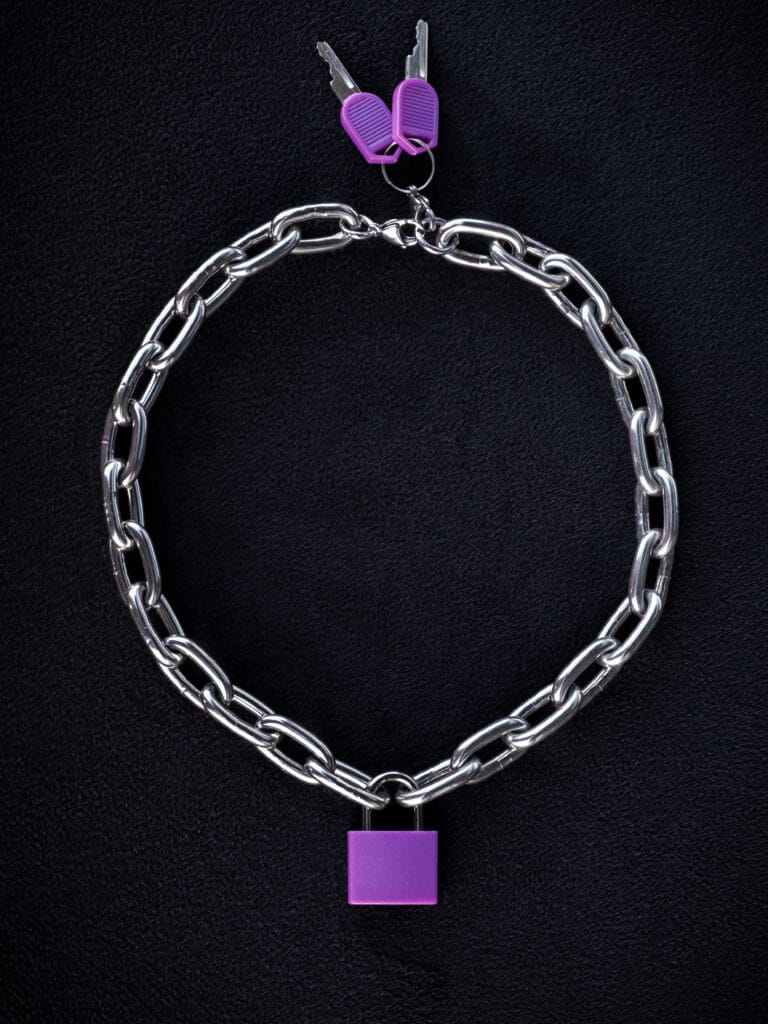 Purple Padlock Ultra Thick Chain