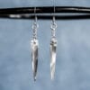 Fork Tine Curb Chain Earrings