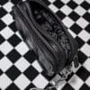 Pierced Spiked Leather Jean Bag