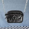 Pierced Spiked Leather Jean Bag