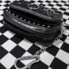 Pierced Spiked Leather Jean Bag