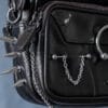 Pierced Spiked Leather Jean Bag