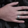 Textured Swirly Leaf Ring (Size S)