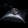 Three Line Overlap Ring (Size R)