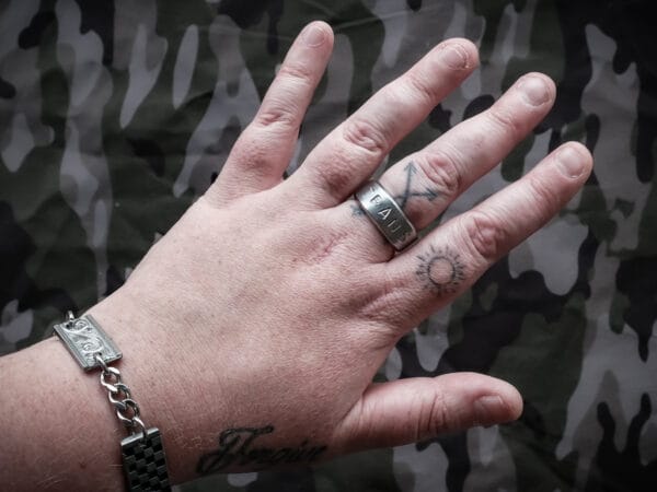 Trans Punched Ring (Size V)