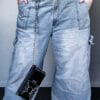 Steel Sun Leather Jean Bag