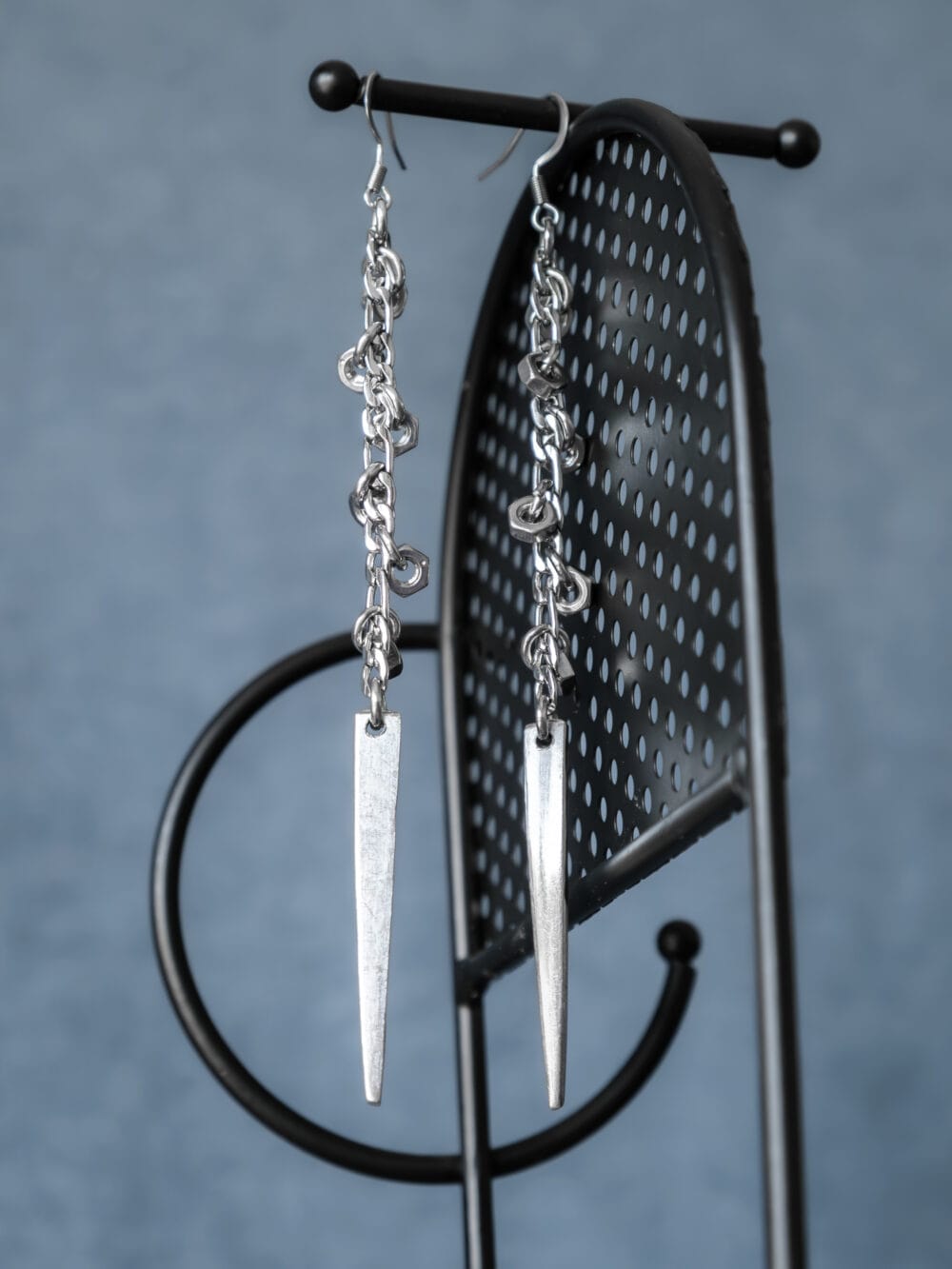 Mini Hexed Fork Tine Earrings