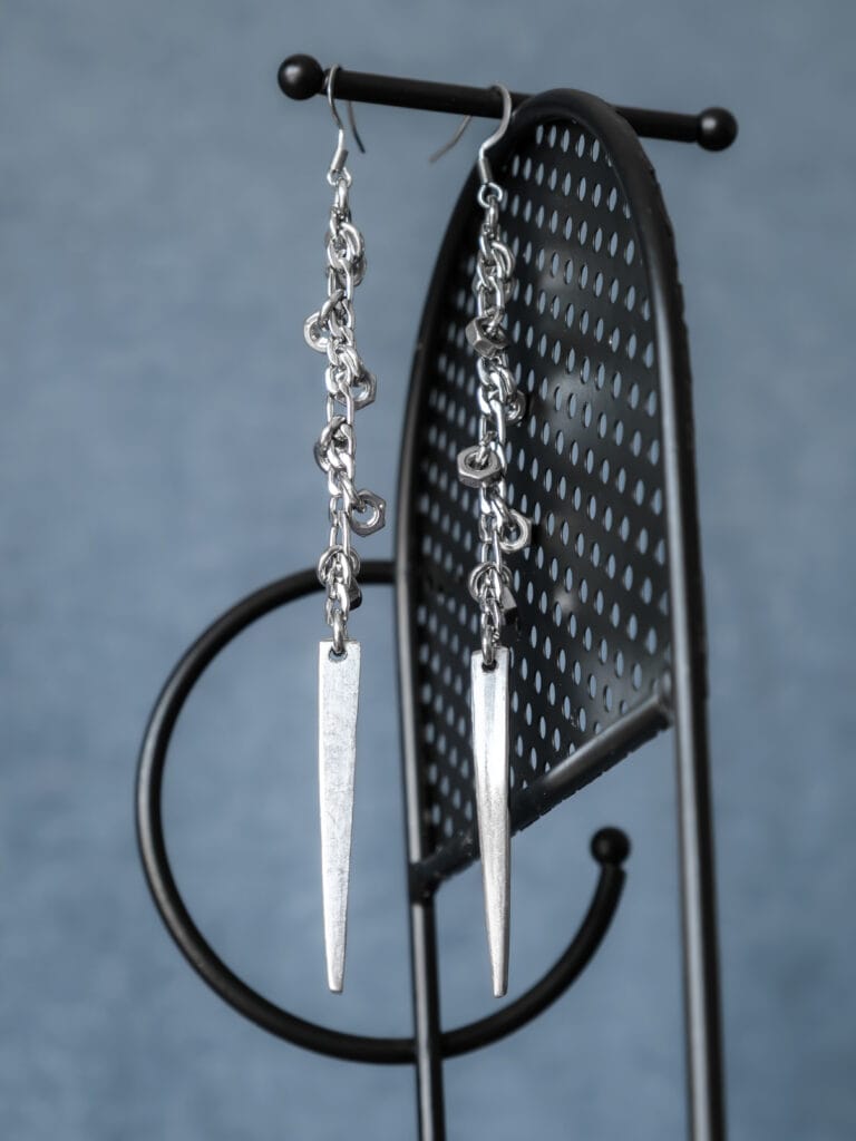 Mini Hexed Fork Tine Earrings