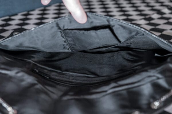 Faux Croc Clutch Bag