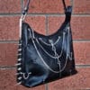 website-rp-44 Alternative fashion handbag vintage real cowhide leather spikes chains studs piercing jewellery