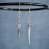 Fork Tine Long Curb Chain Earrings