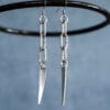 chain fork tine earrings