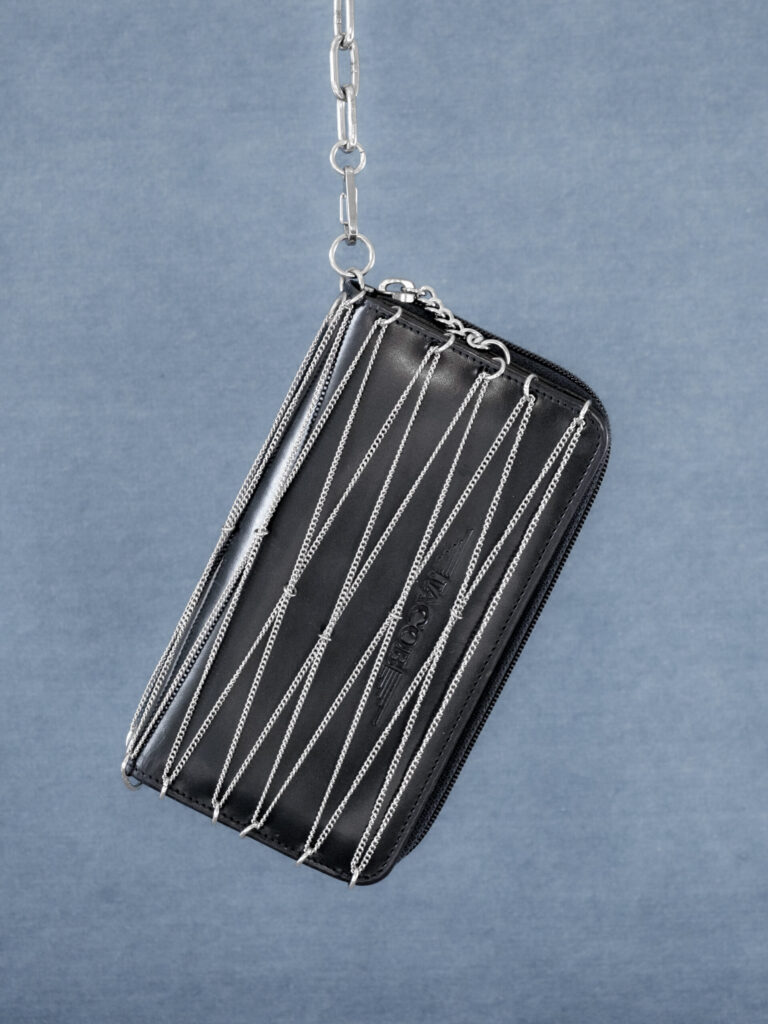 Fine Chain Leather Jean Bag