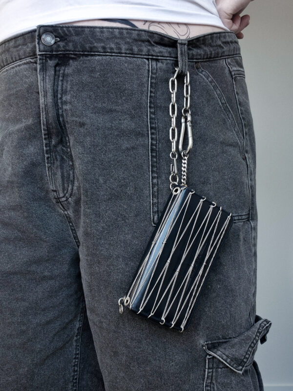 Fine Chain Leather Jean Bag