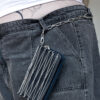 Fine Chain Leather Jean Bag