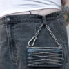 Fine Chain Leather Jean Bag