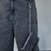 Fine Chain Leather Jean Bag
