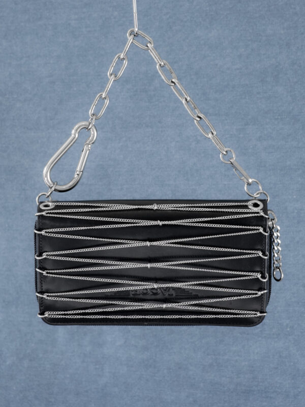 Fine Chain Leather Jean Bag
