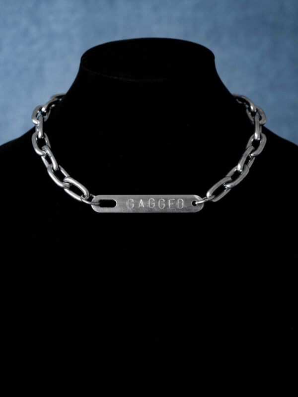 Gagged Punched Bar Neckwear Ultra Thick Chain