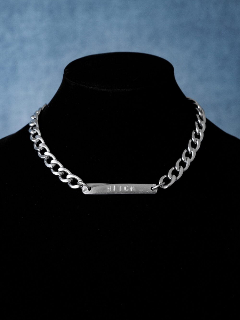 Bitch Punched Bar Neckwear Ultra Thick Curb Chain