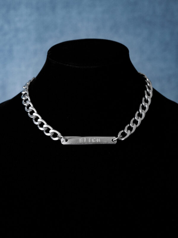 Bitch Punched Bar Neckwear Ultra Thick Curb Chain
